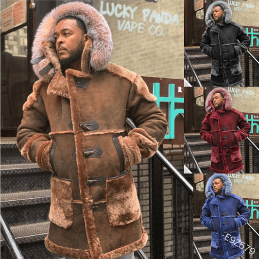 Men's Velvet Jacket with Horn Buttons