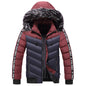 Hooded Jacket Men's Thick Warm Hooded Jacket for Ultimate Comfort