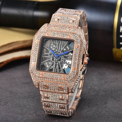 Women's Diamond Watch with Fashion Steel Strap