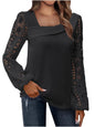 Women's Elegant Long Sleeve T-shirt - Fashionable Loose All-Matching Top