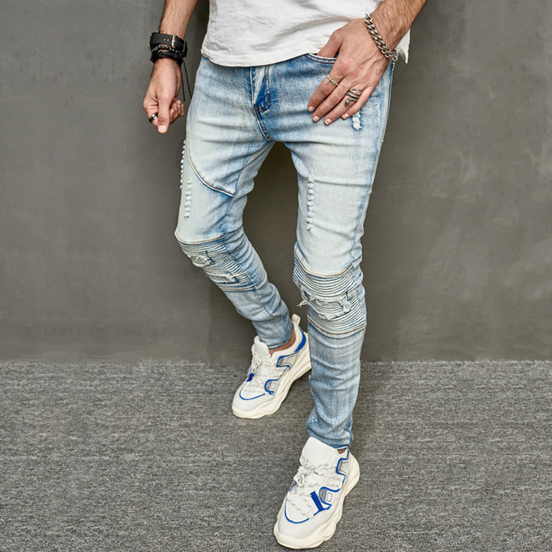 Men's style Ripped Slim Jeans