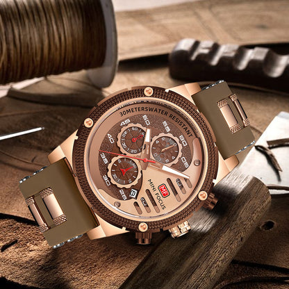 Men's Waterproof Sports Watch - Multifunctional Luminous Quartz Timepiece