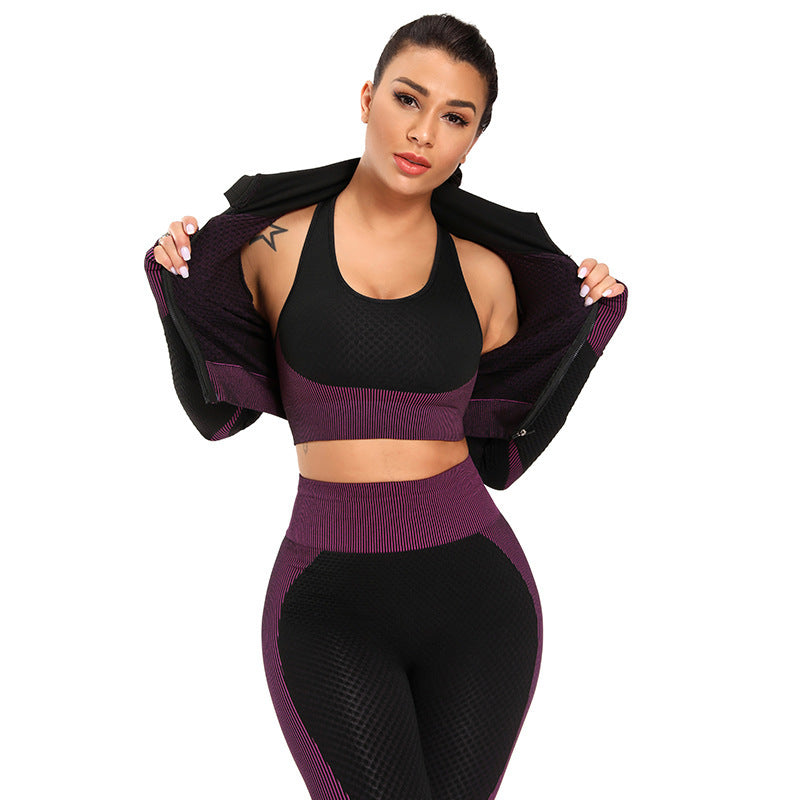 Yoga sets female sport gym suit