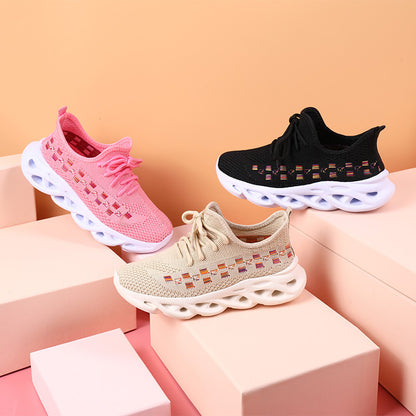 Girls' Mesh Sports Shoes for Active Kids