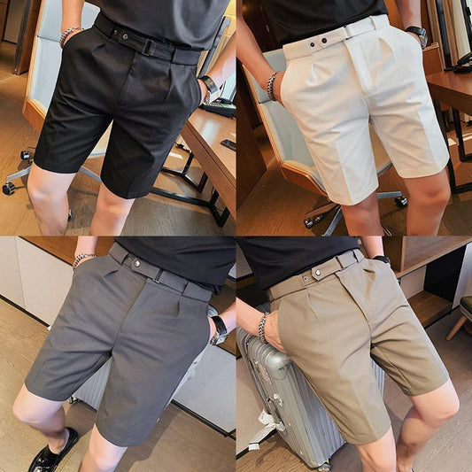 Men's Summer Suit Shorts Thin Slim Fit All-Matching