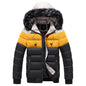 Hooded Jacket Men's Thick Warm Hooded Jacket for Ultimate Comfort