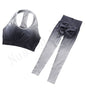 Two Piece Seamless Yoga Bodysuit for Women - Gym Polyester Outfit