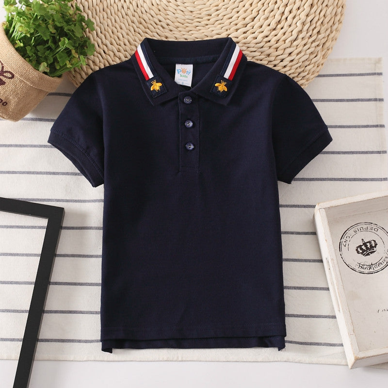 Solid color polo shirt