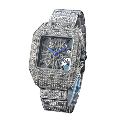 Women's Diamond Watch with Fashion Steel Strap