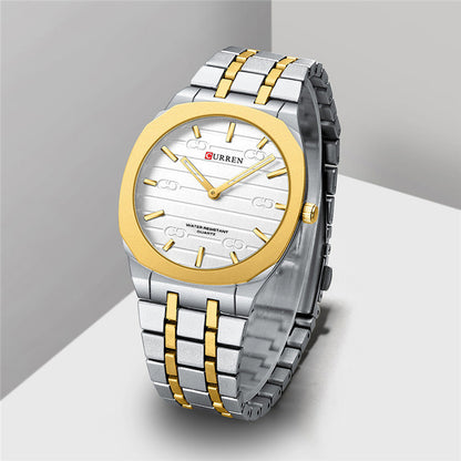 Ultra-thin Steel Watch with Simple Calendar and Large Dial