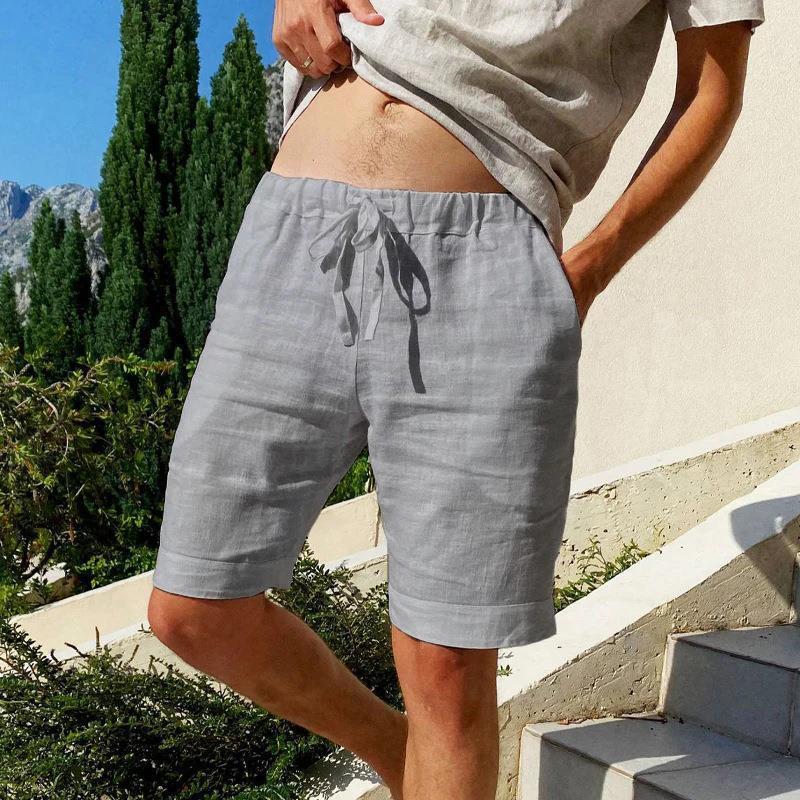 Men's Loose Cotton And Linen Casual Shorts