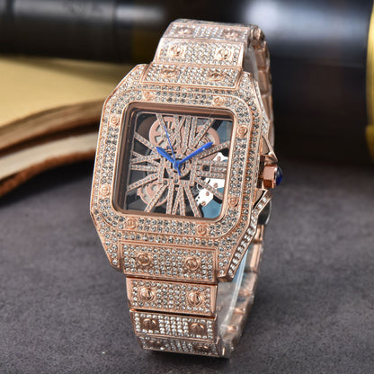 Women's Diamond Watch with Fashion Steel Strap