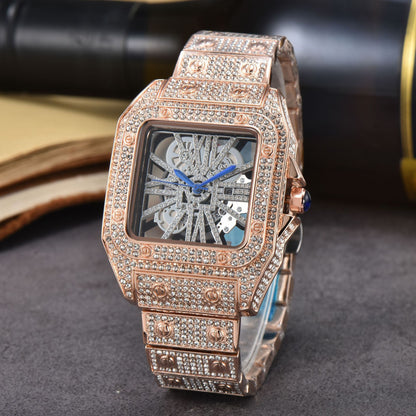 Women's Diamond Watch with Fashion Steel Strap