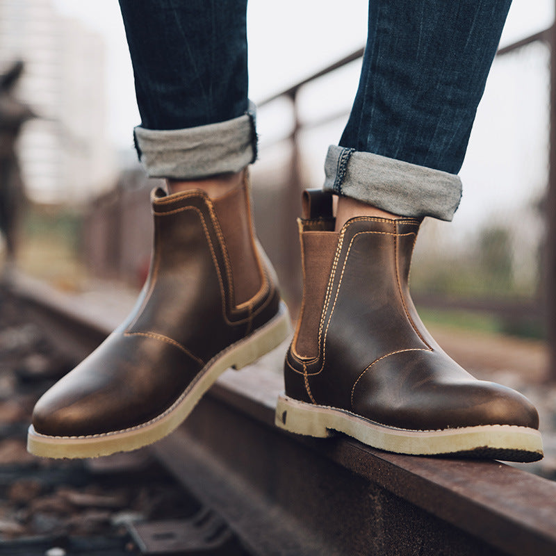 Men's Casual British Style Chelsea Dr Martens Boots