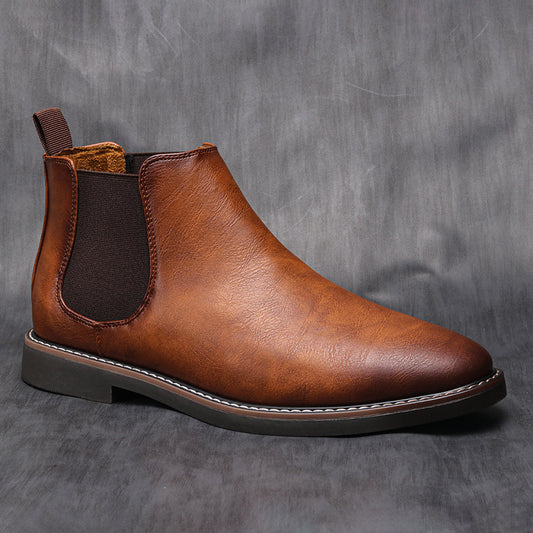 Men's Retro Cowhide Boots - Stylish Fashion Footwear for Men