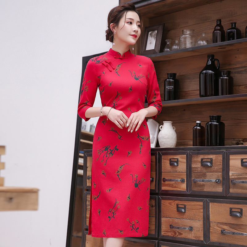 Chinese style cheongsam dress