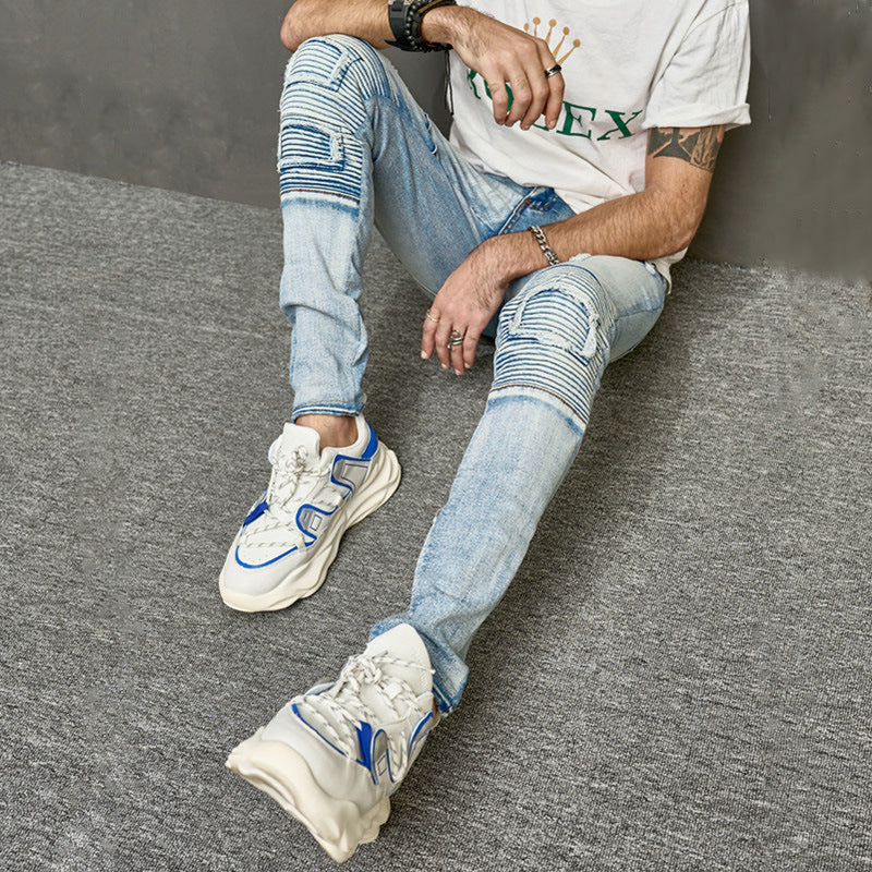 Men's style Ripped Slim Jeans