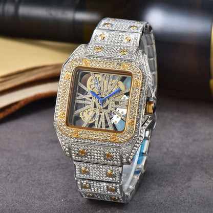 Women's Diamond Watch with Fashion Steel Strap