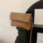 Solid Color French Stick Crossbody Bag for Underarm and Shoulder Use