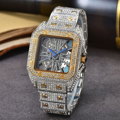 Women's Diamond Watch with Fashion Steel Strap
