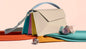 Women's Geometric Design Shoulder Bag - Hit Color Diamond Lattice Organ Messenger Bag