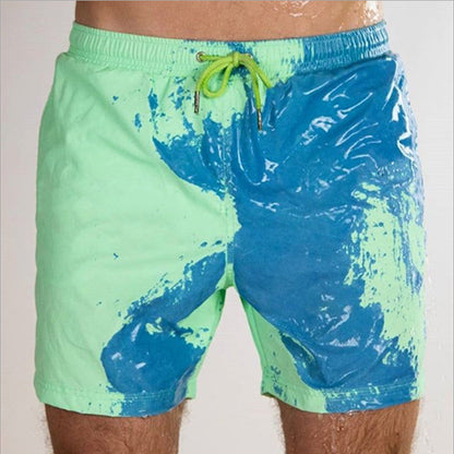 Discoloration Beach Shorts - Change Color When Exposed to Water
