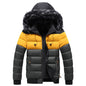 Hooded Jacket Men's Thick Warm Hooded Jacket for Ultimate Comfort