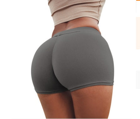 High Waist Stretch Fitness Yoga Gym Shorts Seamless Short Scrunch Butt