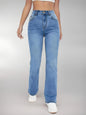 Women's High Waist Slim Fit Jeans - Stretch Straight Design