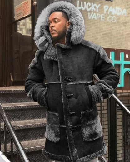 Men's Velvet Jacket with Horn Buttons