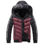 Hooded Jacket Men's Thick Warm Hooded Jacket for Ultimate Comfort