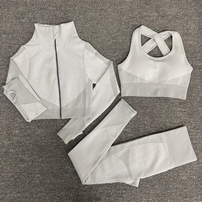 Yoga sets female sport gym suit