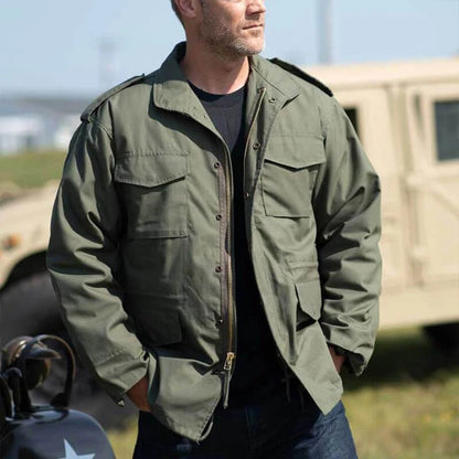 Men's Military Padded Coat - Fashionable Military Uniform for Men