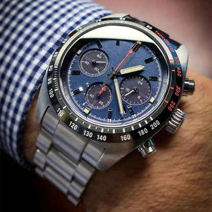 Multifunctional Six-pin Men's Steel Watch with Stylish Strap