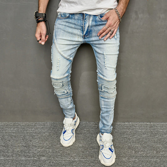 Men's style Ripped Slim Jeans