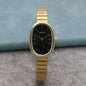 Oval Small Kit Bamboo Strap Girls' Watch - Stylish and Eco-Friendly Timepiece