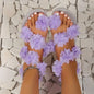 Female Roman Floral Flat Sandals