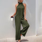 Fashion Halter Jumpsuit Halter Straight Onesie