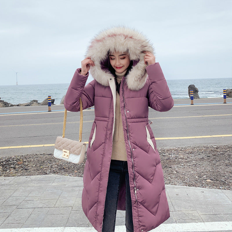 Autumn and winter waist thickened mid-length down padded jacket