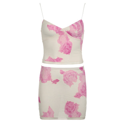 Two-piece Summer Vacation Skirt Suit for Stylish Getaways