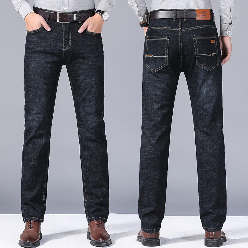 Thick Jeans Men's Loose Straight