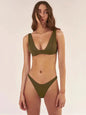 Fixed Triangle Bikini with Zip - Stylish and Comfortable Swimwear