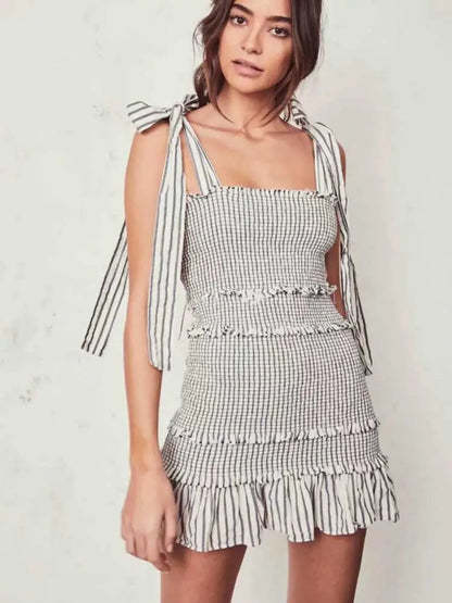 Sleeveless Summer Dress with Bow-Tied Detail for Stylish Comfort - Store 48