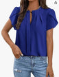 Women's Button Decorated Short-Sleeved Shirt Casual Top