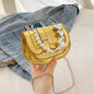 New Laser Pearl Tote Bag Saddle Girl Mini