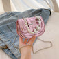 New Laser Pearl Tote Bag Saddle Girl Mini