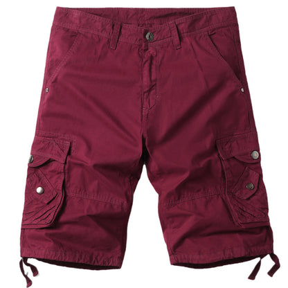 Men's Camouflage Work Shorts - Comfortable Loose Fit with Multi-pocket Design