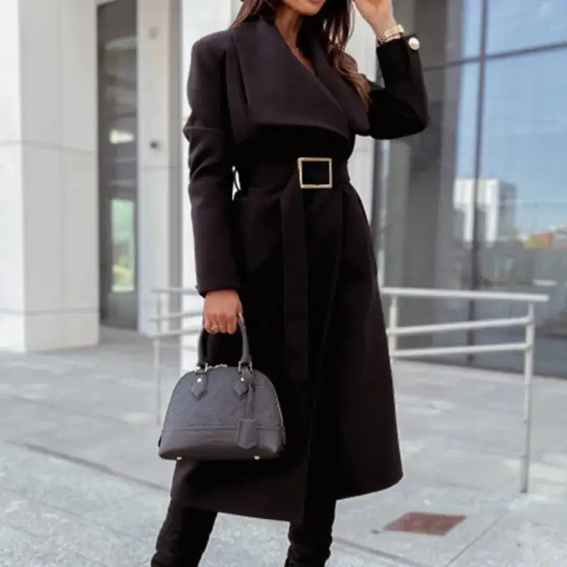 Long Sleeve Trench Coat - Stylish Fashionably Versatile Outerwear