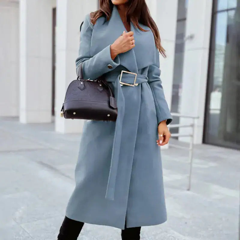 Long Sleeve Trench Coat - Stylish Fashionably Versatile Outerwear
