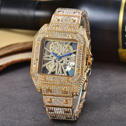 Women's Diamond Watch with Fashion Steel Strap